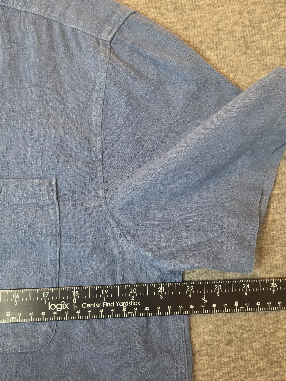 The North Face Men's Hemp Blend Short Sleeve Button-Down Shirt Medium Faded Blue